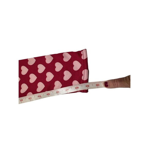 NEW Serra Fleece Lined Leggings Red With Pink Hearts Women’s Size Small (4-6) - Picture 9 of 9